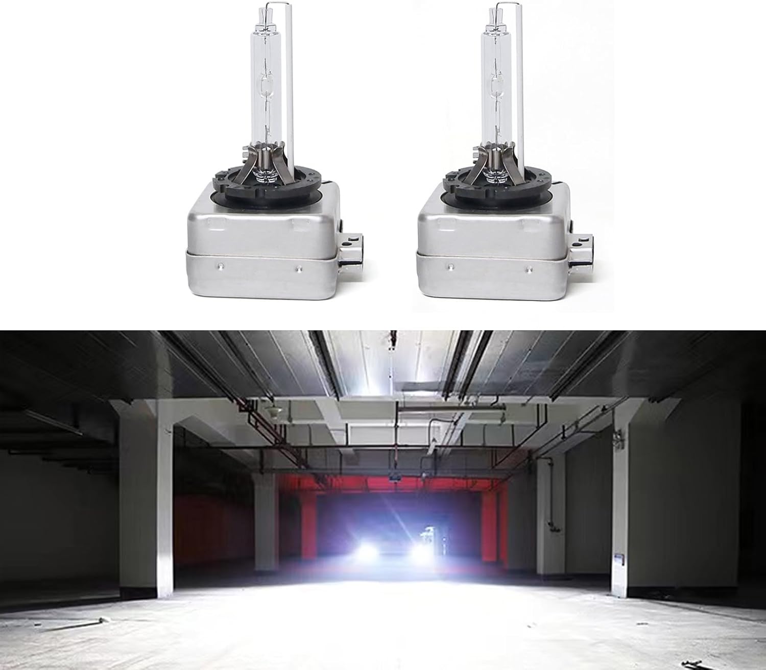 ZBGUN Paquete de 2 bombillas HID de xenón para automóvil, D1S impermeable ultra brillante, accesorios de repuesto de iluminación multifuncionales,