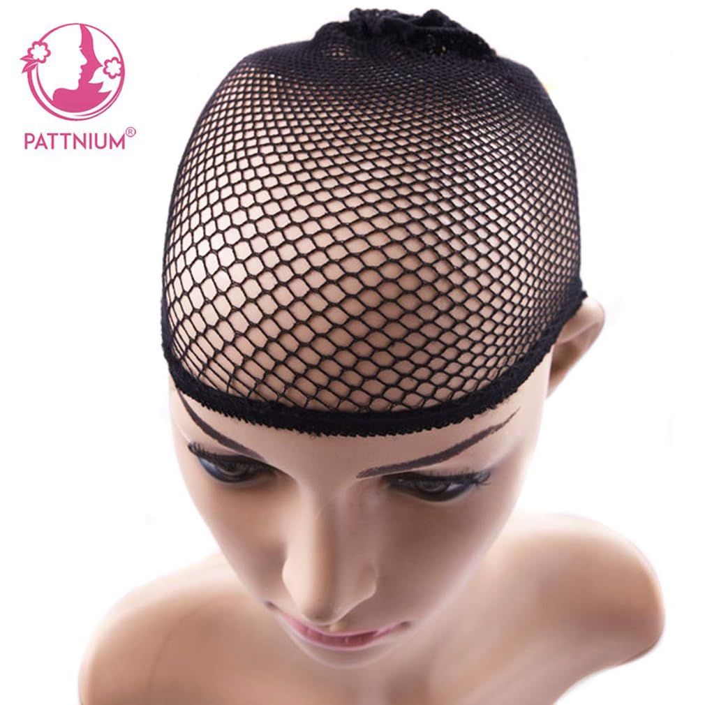 PATTNIUM Peluca larga y recta rosa para niños y niñas, color rosa intenso, peluca magenta rosa neón, peluca sintética larga con parte media y gorra