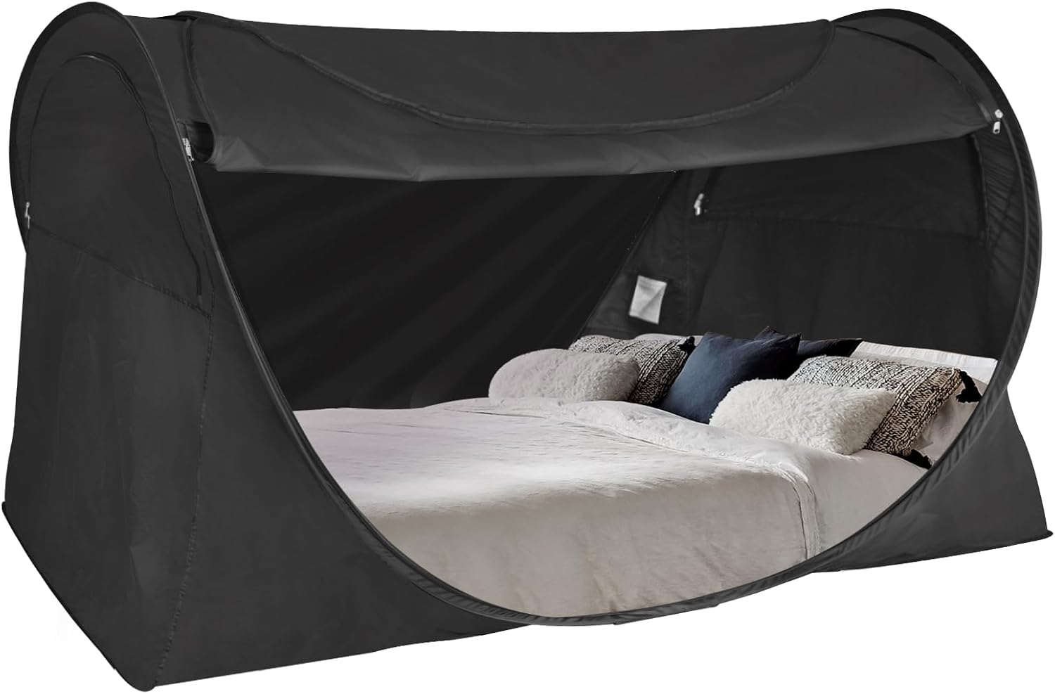 Alvantor Tienda de campaña para cama de tamaño matrimonial, toldo de cama desplegable de fácil instalación, opaca y de malla transpirable, tienda de
