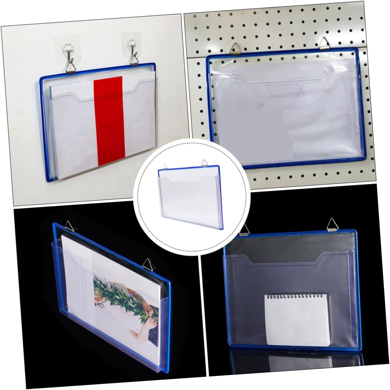BESTOYARD Bolsa de almacenamiento de archivos, carpeta de archivos de oficina, conveniente bolsa de archivo, soporte para archivos colgantes,
