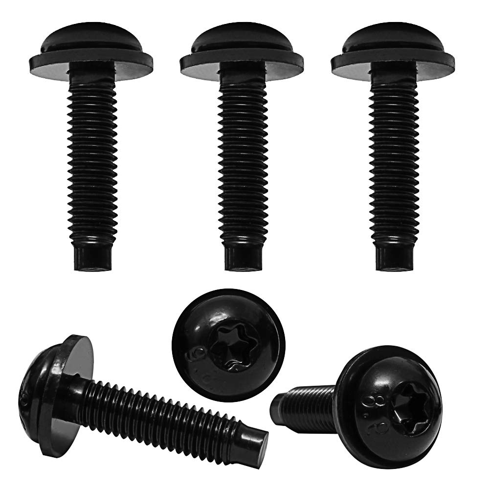 Juego de 6 tornillos Torx M8 extra largos estilo OEM para Jeep Wrangler JK 2007-2018 para soportes de luz LED en pilares, marco de parabrisas,