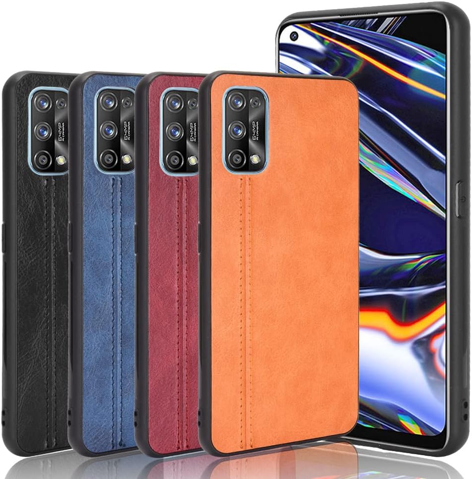 Funda de teléfono para Realme 7 Pro, funda para Realme 7 Pro de piel sintética tipo vaca, antideslizante, a prueba de golpes, para Realme 7 Pro