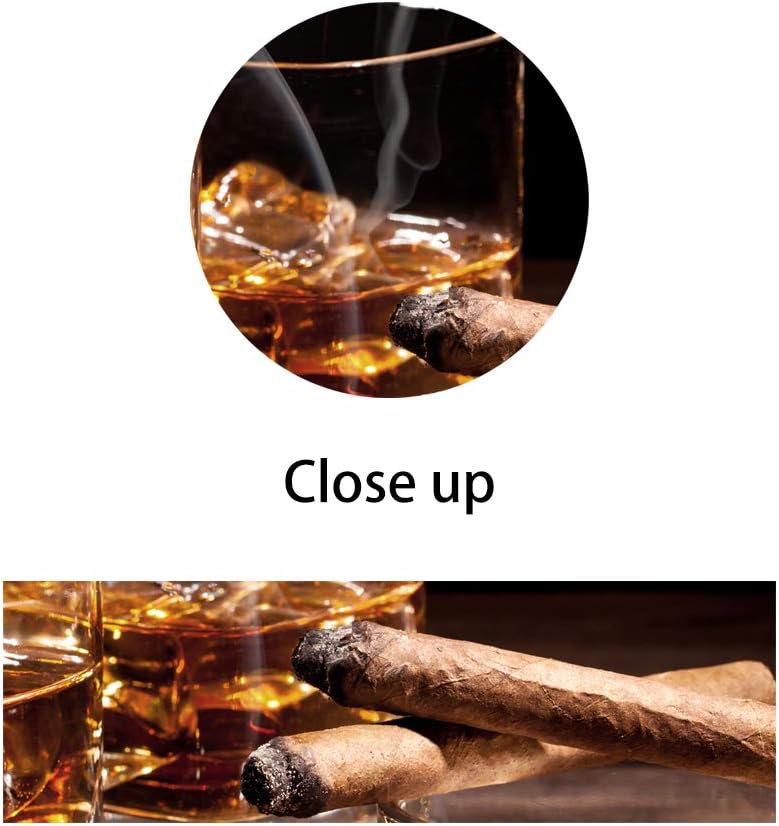 Lienzo decorativo para pared, pintura de cigarros y vino, copa de vino, whisky, cigarrillo, imagen, 5 paneles, licor bodegón, pósters, impresiones