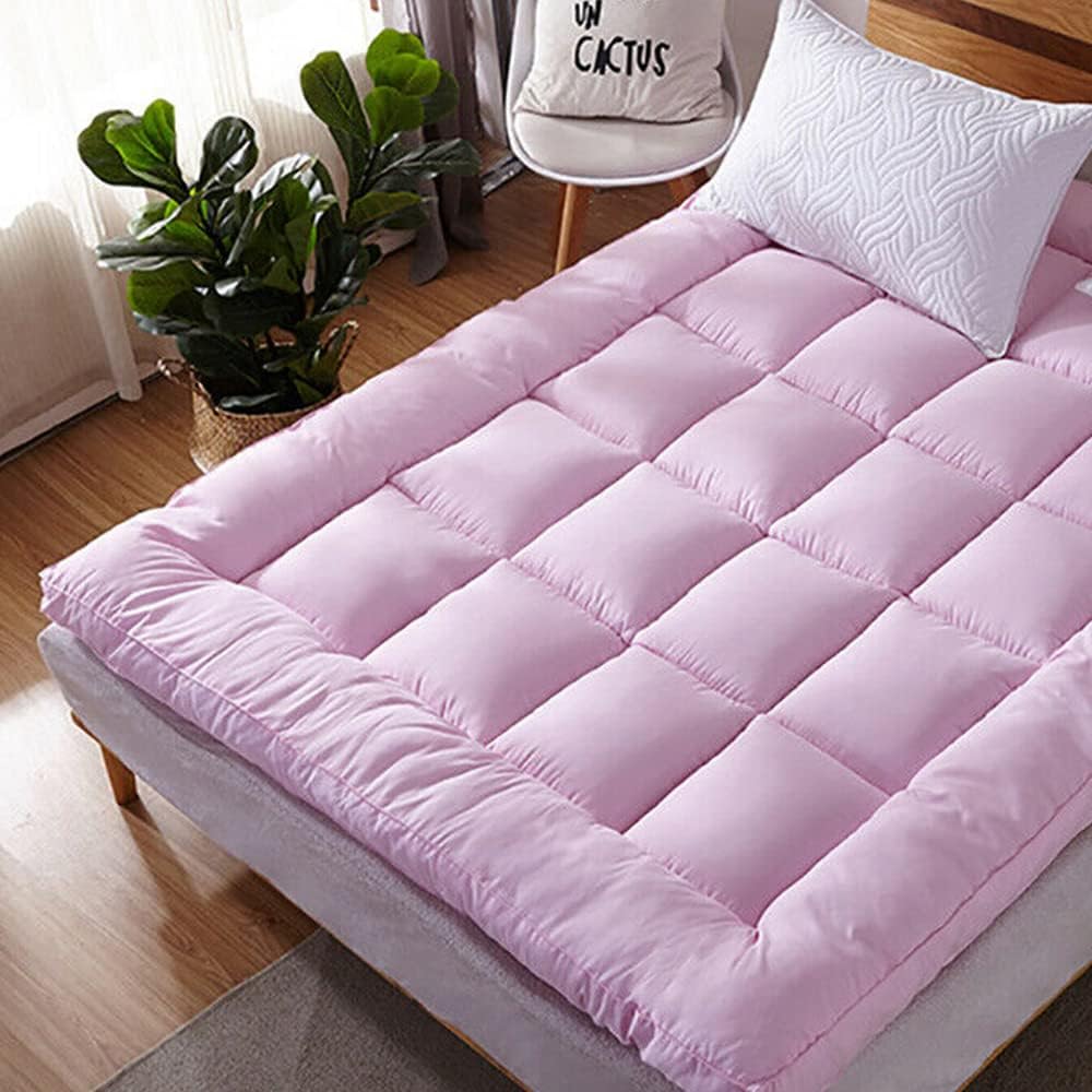 Funda acolchada para colchón tamaño King, funda de colchón con parte superior de almohada, protector de colchón de algodón con bolsillo profundo