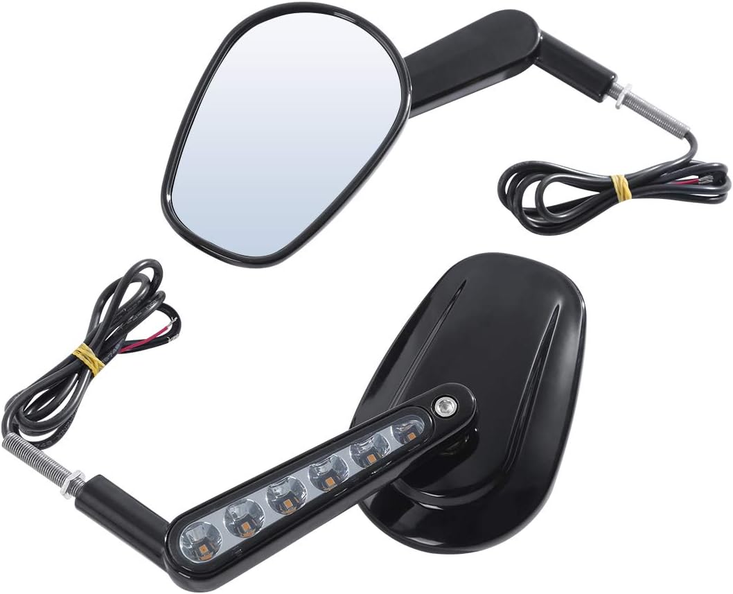 XMT-MOTO Espejos retrovisores musculares LED intermitentes para Harley Davidson VROD V-Rod VRSCF