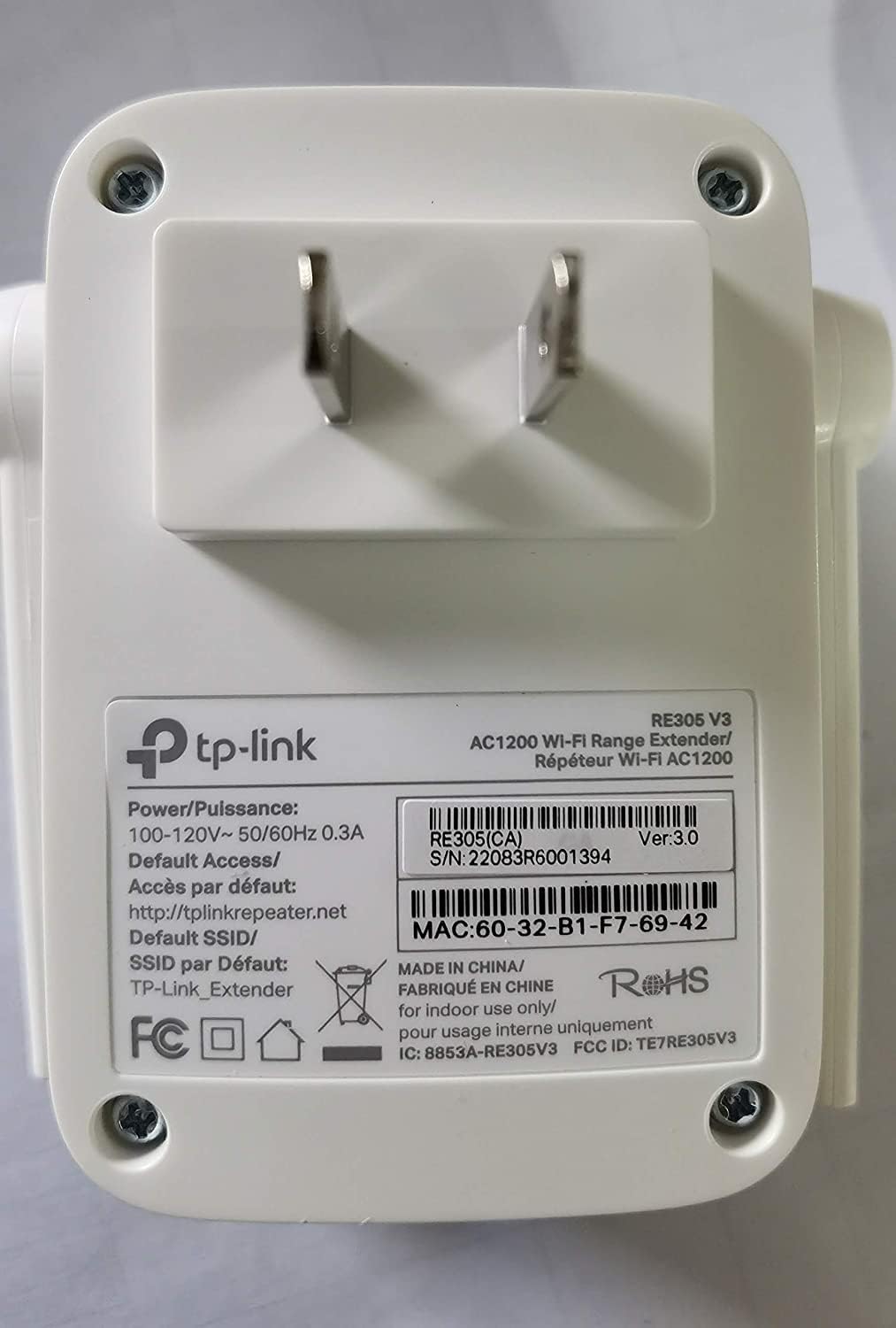 tp-link Extensor WiFi AC1200  Hasta 1200 Mbps  Extensor de rango de doble banda, extiende Internet Wifi a dispositivos Smart Home y Alexa (RE305)