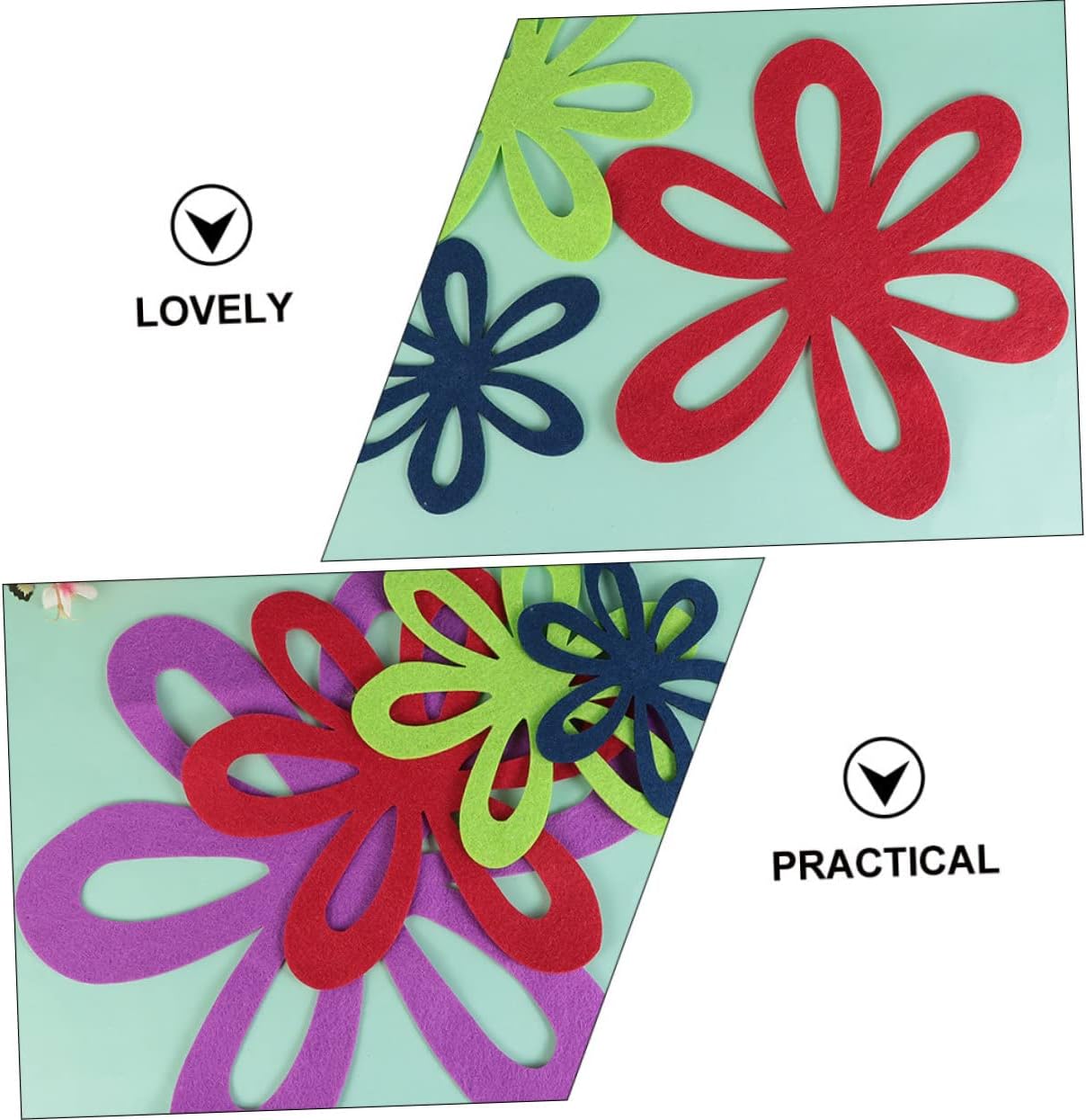 4 manteles individuales de cuatro colores tallados para mesa de comedor, trípode, manteles individuales separadores, protectores de mesa, tapetes de