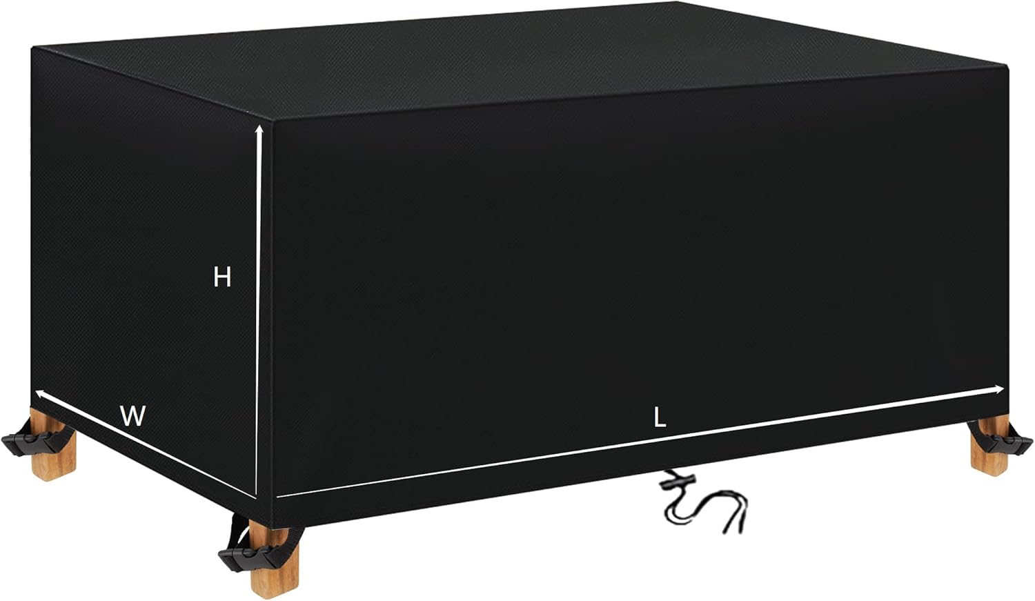 Fundas para muebles de patio, impermeables, para exteriores, tela Oxford 600D, fundas de sofá rectangulares, resistentes a la intemperie, para