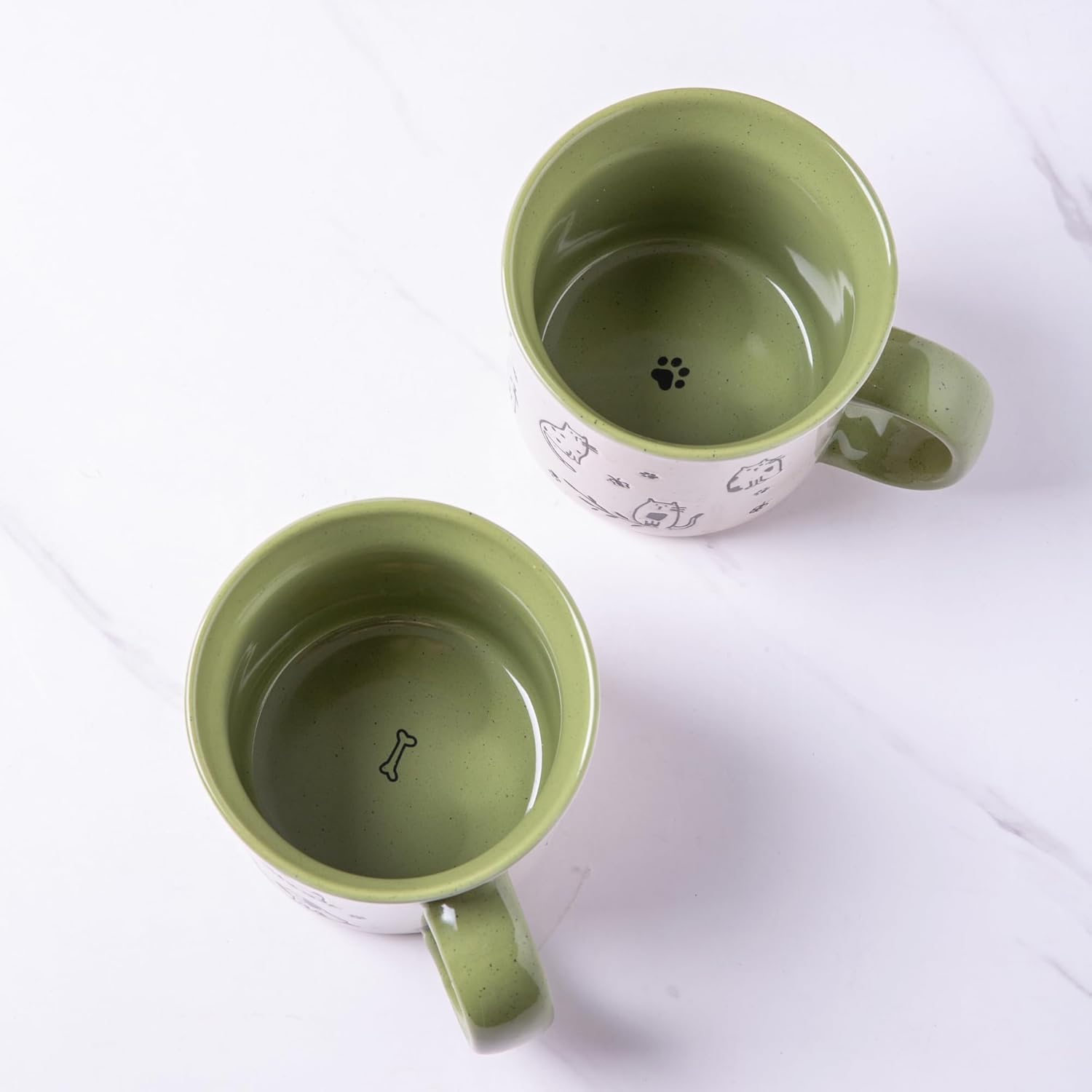 AmorArc Juego de 2 tazas de café de cerámica grandes de 22 onzas, tazas de gran tamaño con mango grande para hombres, mujeres, papá, mamá, taza