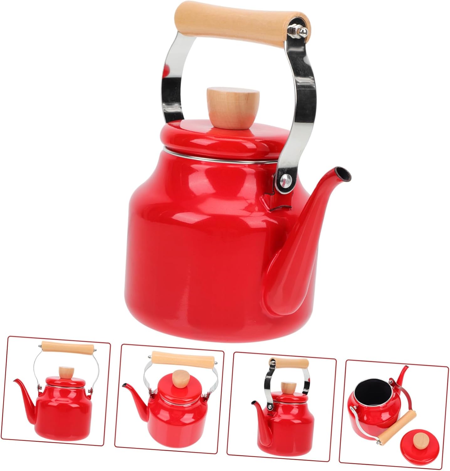 Olla de café esmaltada de acero inoxidable cafetera retro cafetera de acero inoxidable jarra de agua de acero inoxidable hervidor de agua de esmalte