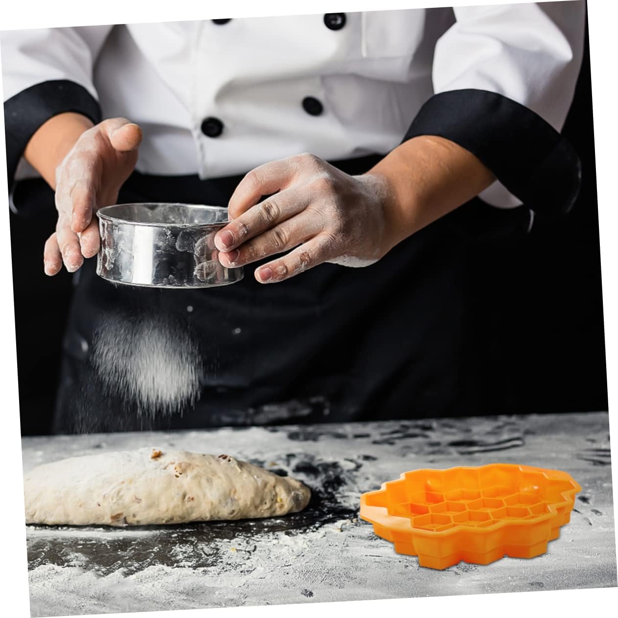 DOITOOL Molde de silicona para pastel de panal, moldes de silicona para cubitos de hielo, moldes de silicona para jabón, tostadas, horneados, moldes