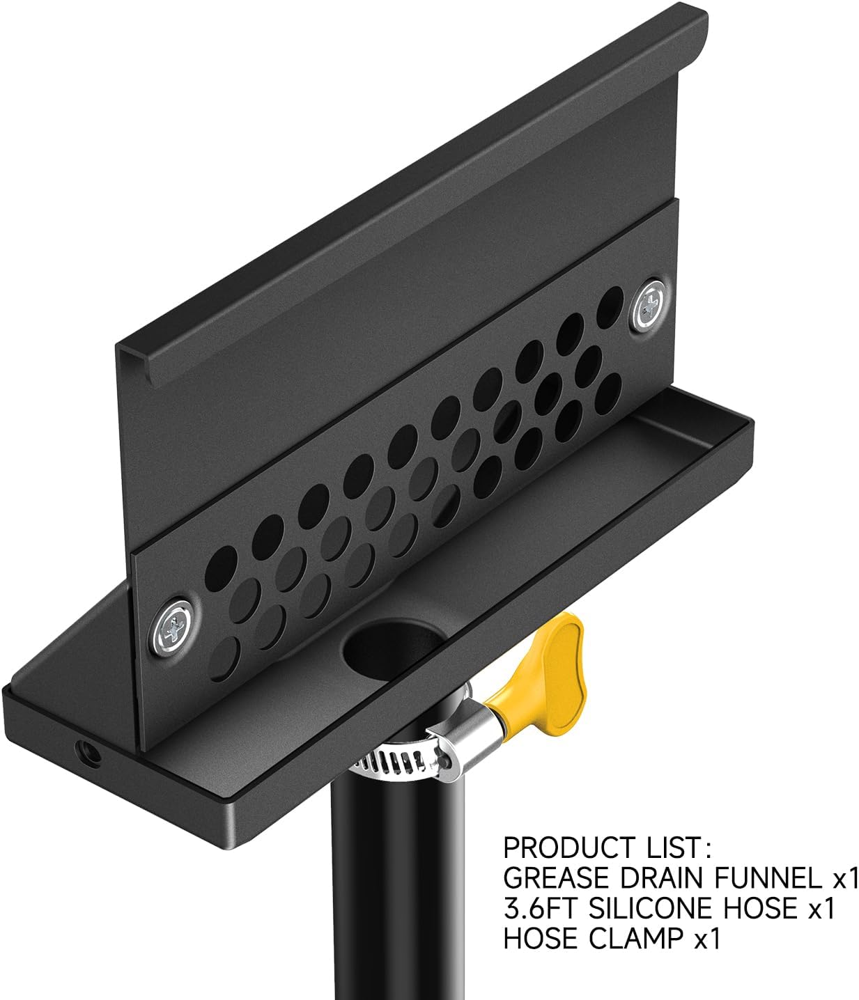 Actualización del receptor de grasa Blackstone embudo de drenaje de grasa trasero con puerta de grasa integrada, accesorios innovadores, gran