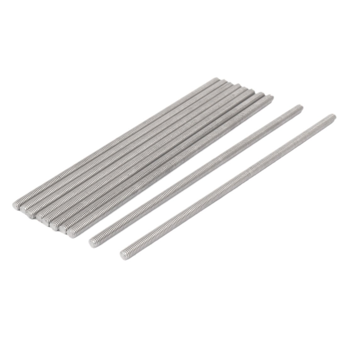 uxcell M5 x 5.906 in 304 acero inoxidable totalmente roscado barra barra barra de hardware 10 piezas
