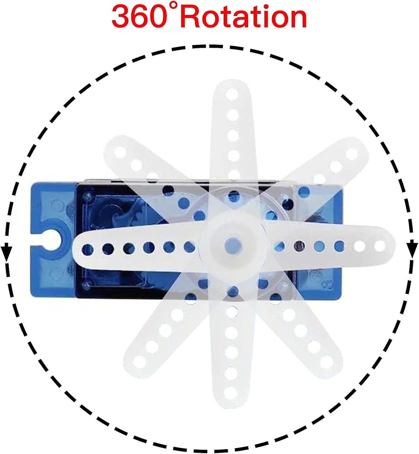 FS90R 360 grados de rotación continua micro servo motor 0.32 oz servo para RC helicóptero avión coche barco robot controles