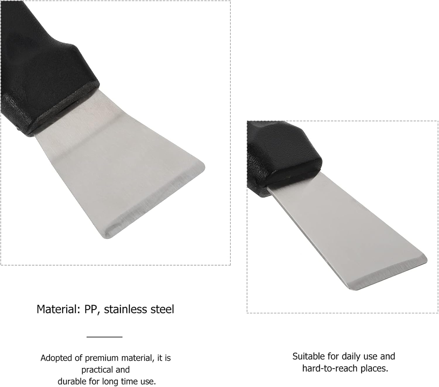 SOLUSTRE – Pala de hielo de acero inoxidable para nevera, congelador, 4 unidades