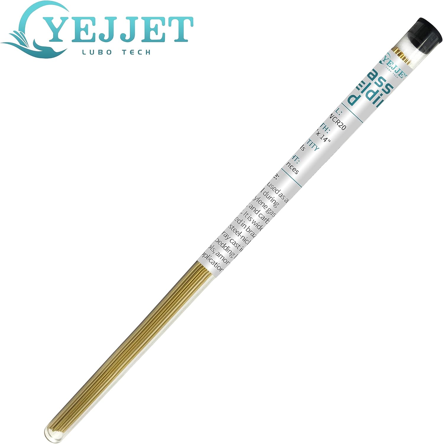 YETJJET – Varilla de soldadura de latón de 14 pulgadas para soldadura de cobre y níquel de cobre, 22 varillas de latón