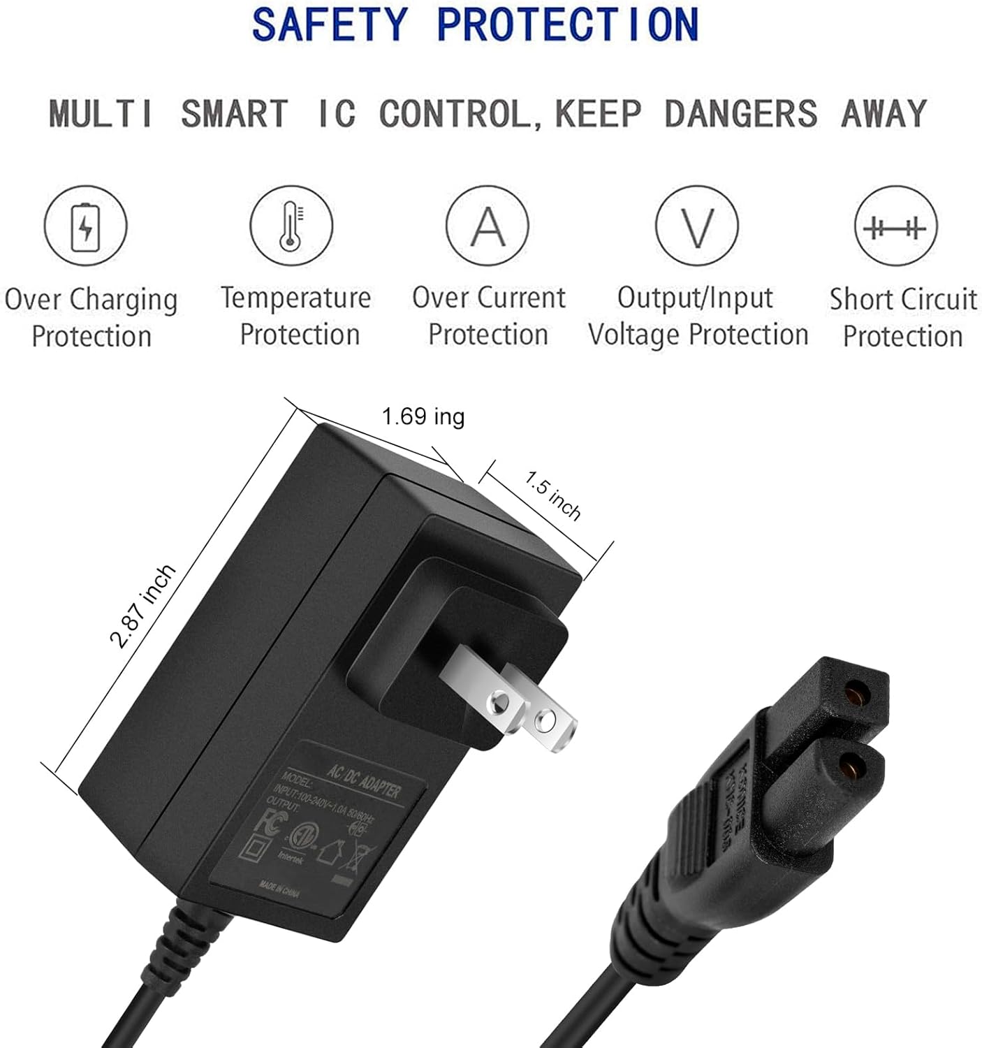 Cable de alimentación para Pool Blaster Catfish Li 20050CL 21051DL 22151EL 22051E CL 26051SL 24050GL Cargador para Water Tech LC099-2SK Adaptador de