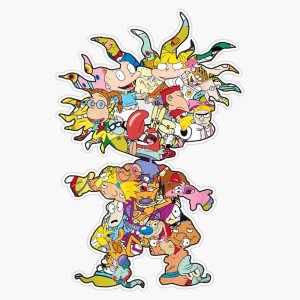 Nickelodeon – Calcomanía de vinilo de los años 90 con diseño de silueta de personaje de Nick Chuckie 5 Nickelodeon – Calcomanía de vinilo de los años 90 con diseño de silueta de personaje de Nick Chuckie 5