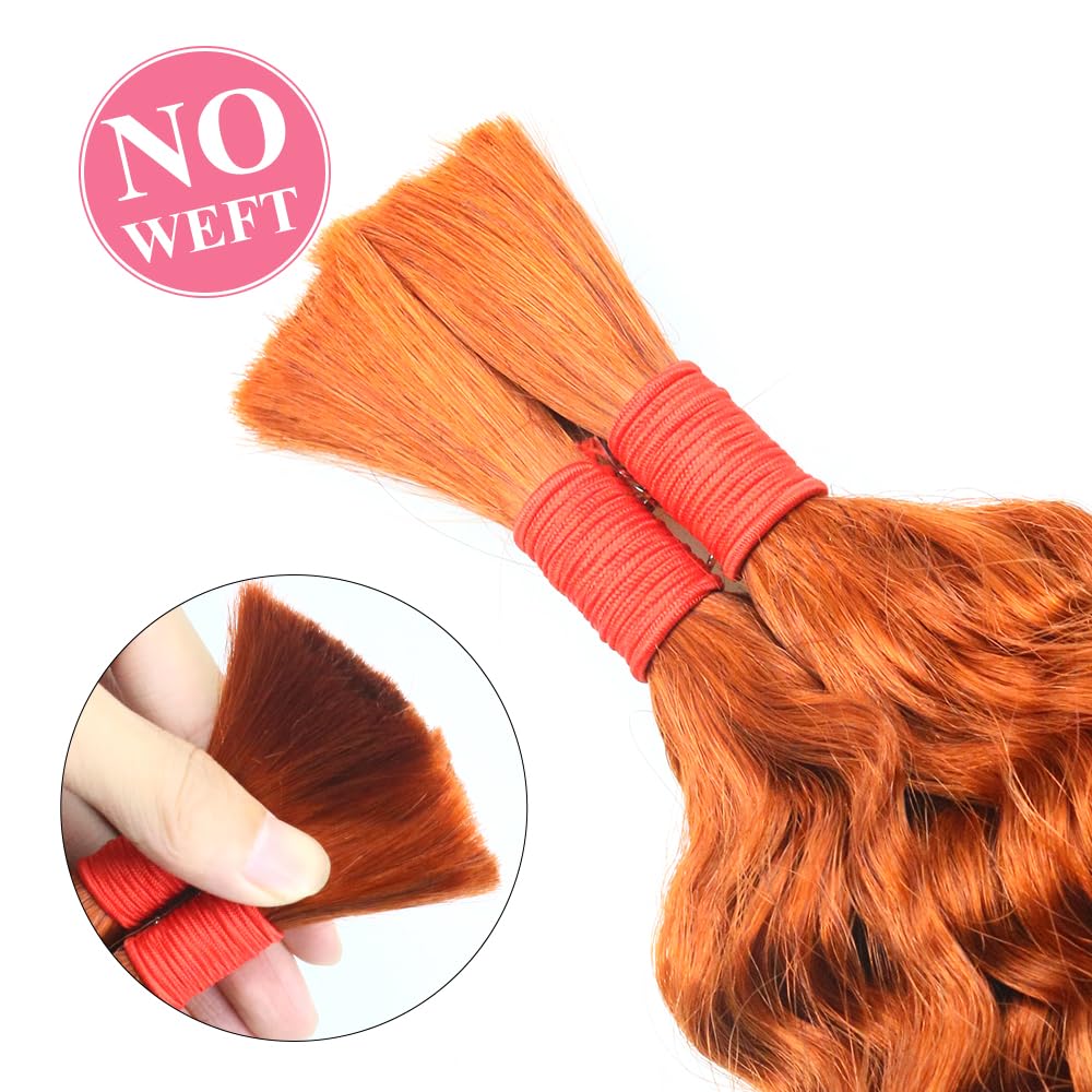 Cabello humano ondulado profundo a granel para trenzar, sin trama, 3.53 oz (1 paquete-2 paquetes), 100% cabello humano virgen brasileño sin
