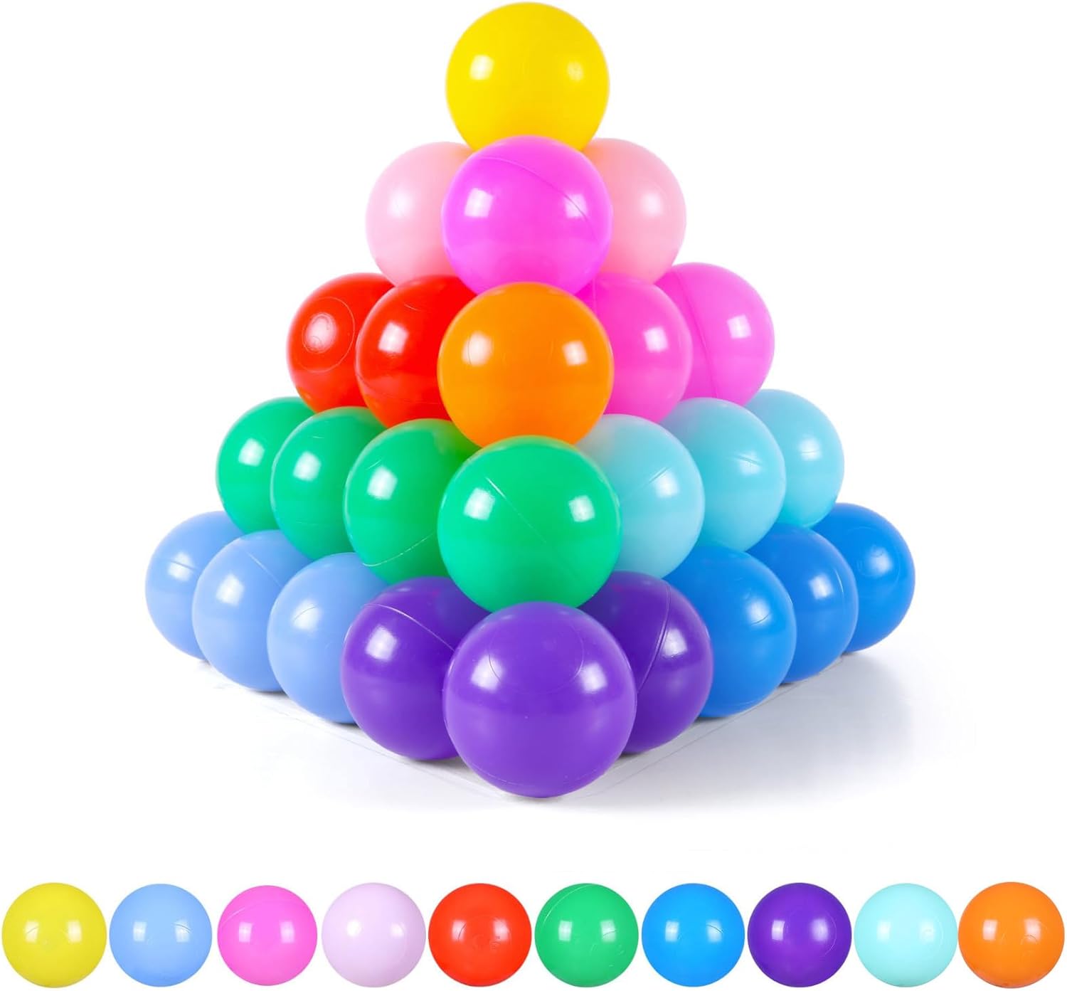 STARBOLO Ball Pit Balls for Toddlers, Girls, Boys Ball Pit, BPA Free Crush Proof Plastic Toy Balls, Children’s Pool Water Toys, Macaron Ocean Balls
