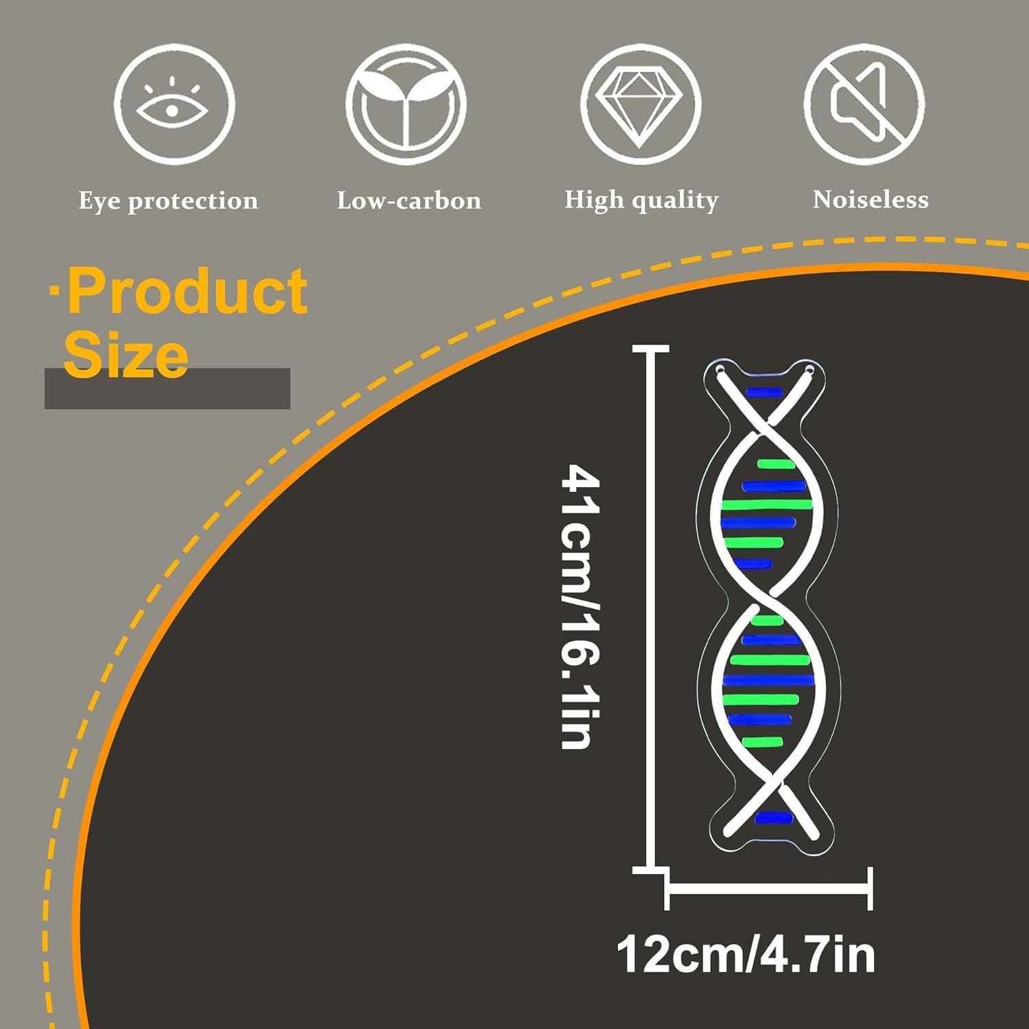 Letreros de neón de doble hélice de ADN para decoración de pared, letrero de neón LED regulable, alimentado por USB, para sala de juegos,