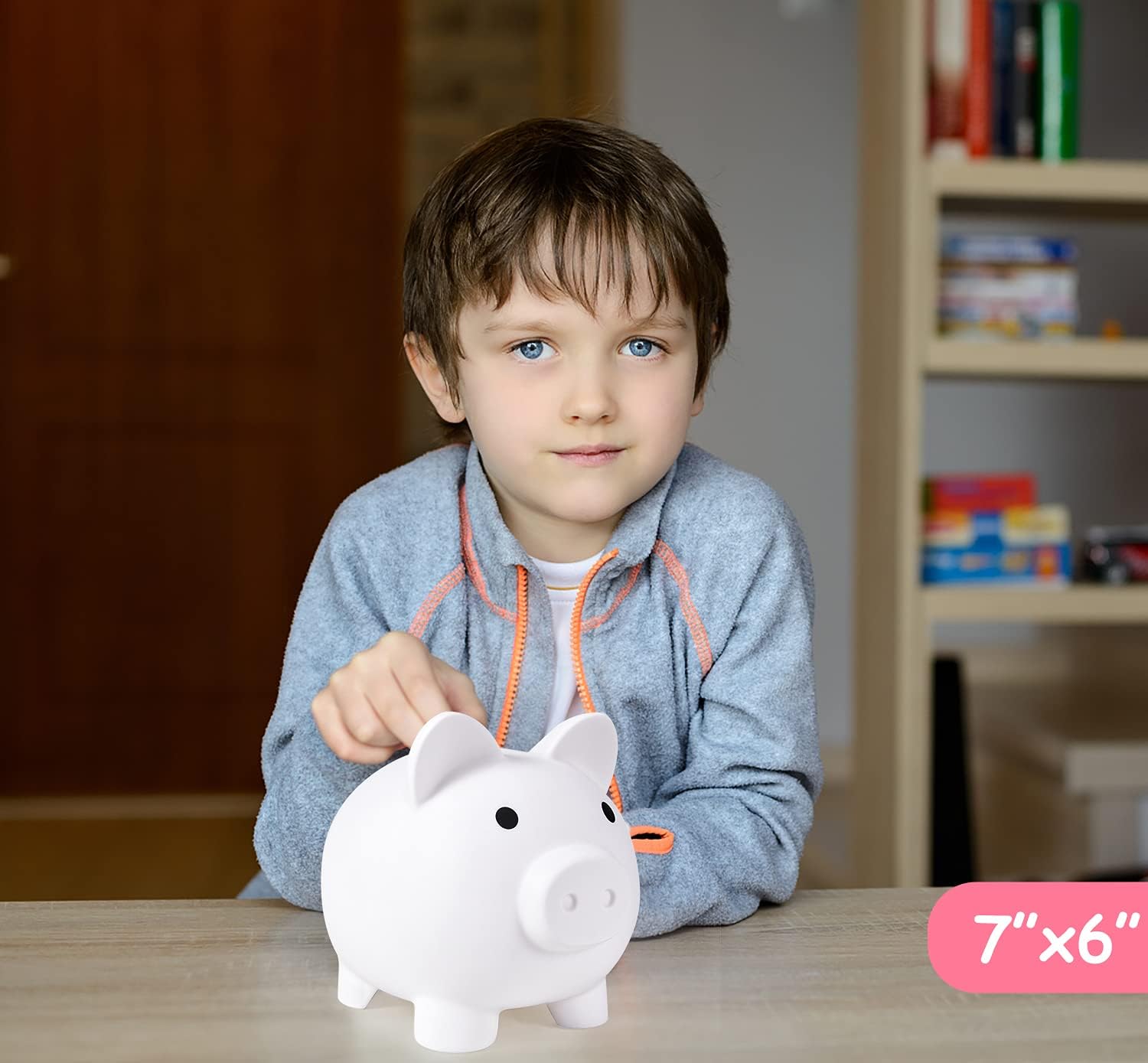 PJDRLLC Alcancía grande, banco de dinero de plástico irrompible, banco de monedas para niñas y niños, alcancías de gran tamaño, regalos prácticos