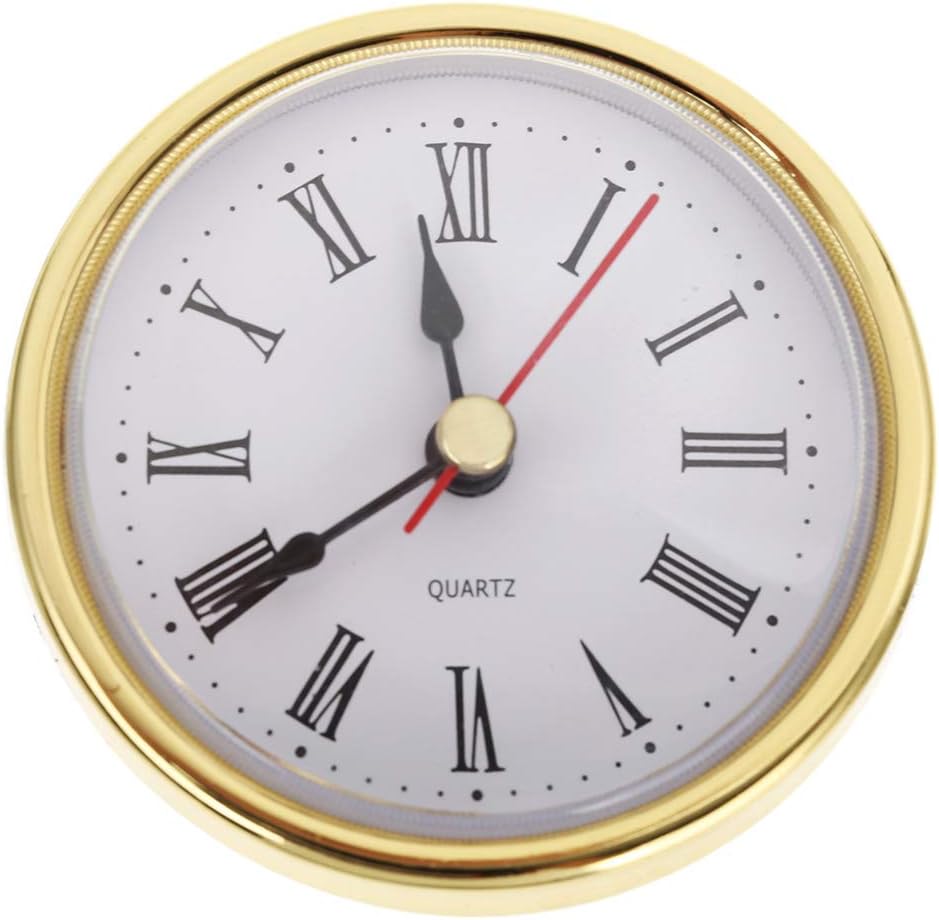 Bonlting Reloj clásico Craft Movimiento de cuarzo 2-12 (2.559 in) Relojes redondos Cabeza Insertar Número romano