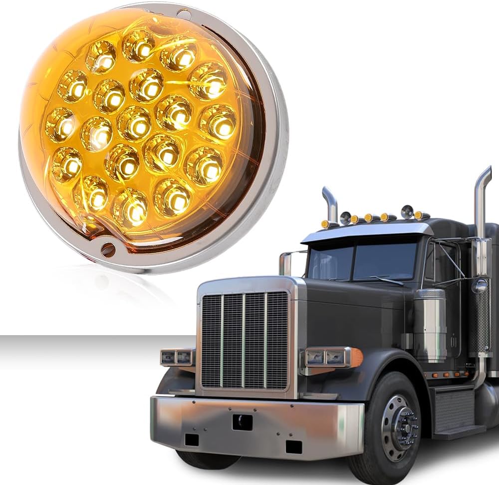 CROSSDESIGN Marcador de luz intermitente sandía (19 LED) universal tled-wca lente amarilla LED blanco cálido