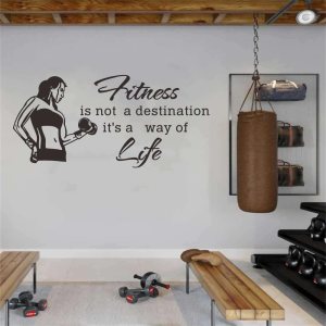 Calcomanía de pared de fitness, calcomanía de vinilo para levantamiento de pesas para mujer para gimnasio y decoración del hogar, diseño único Calcomanía de pared de fitness, calcomanía de vinilo para levantamiento de pesas para mujer para gimnasio y decoración del hogar, diseño único