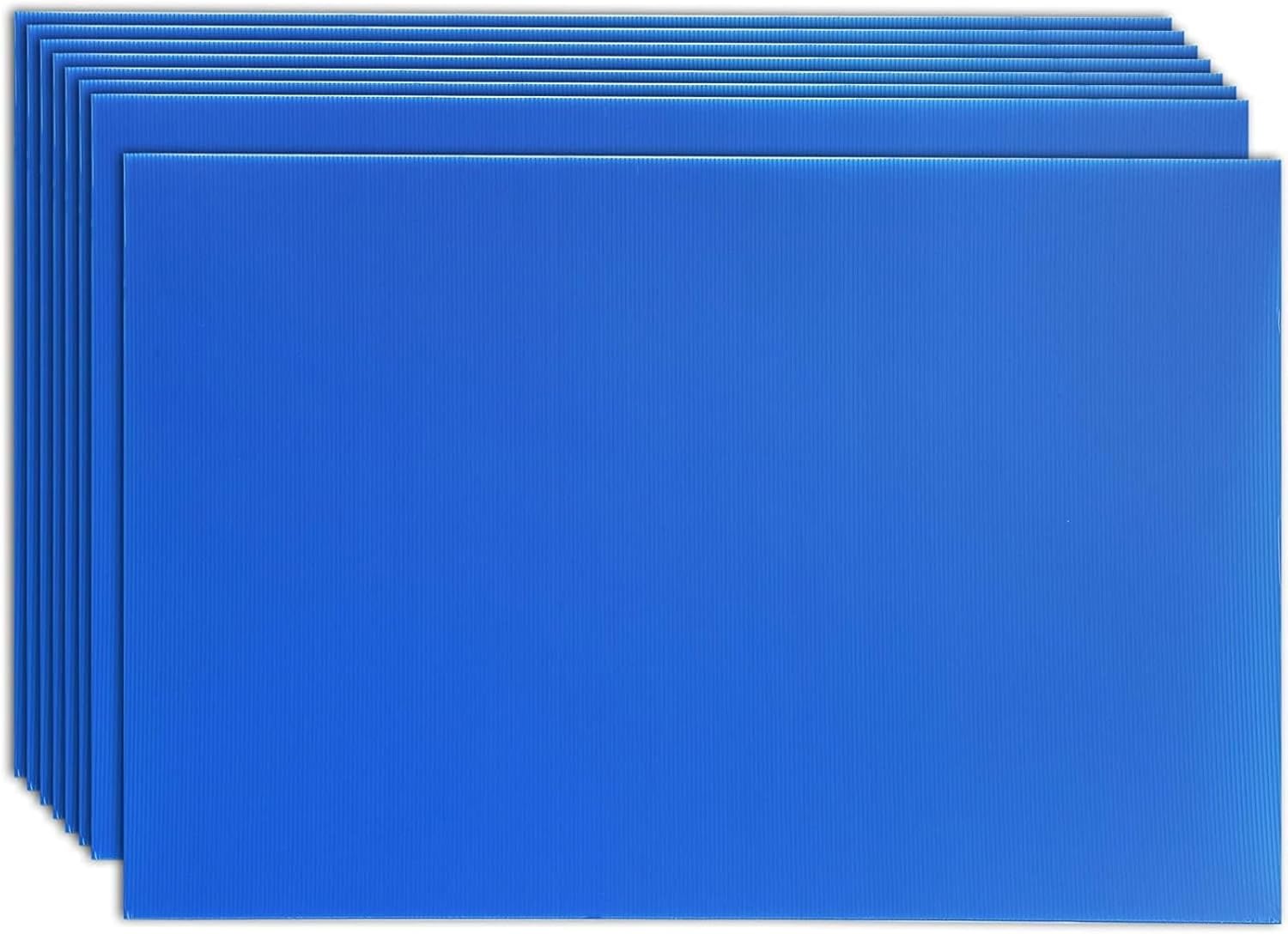 Paquete de 8 carteles de plástico corrugado de 24 x 36 pulgadas para exteriores, casa abierta, cumpleaños, césped, tablero de póster de espuma con