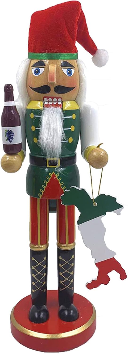Santa’s Workshop Cascanueces italiano de 14″, rojo