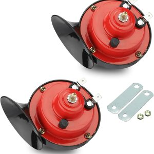Pack-2 Car Snail Air Horn, 12V 300DB Stereo Sound Super Loud Warning Modification Horn, ABS + Metal Mini Size Waterproof and Rust-proof Honking Pack-2 Car Snail Air Horn, 12V 300DB Stereo Sound Super Loud Warning Modification Horn, ABS + Metal Mini Size Waterproof and Rust-proof Honking