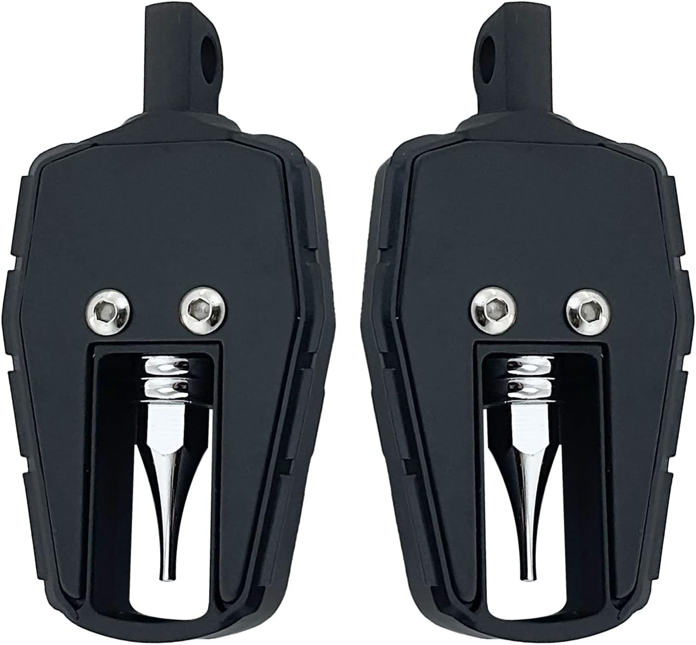 FATECIM Estriberas de calavera para motocicleta, reposapiés para motocicleta, mini tablas de suelo con adaptadores de montaje macho y goma