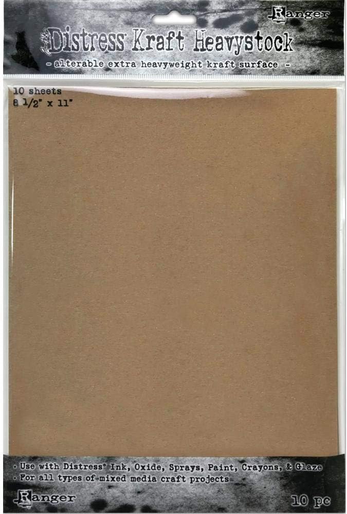 Ranger Tim Holtz Distress Kraft Heavystock 10Pkg-8.5″ X11″