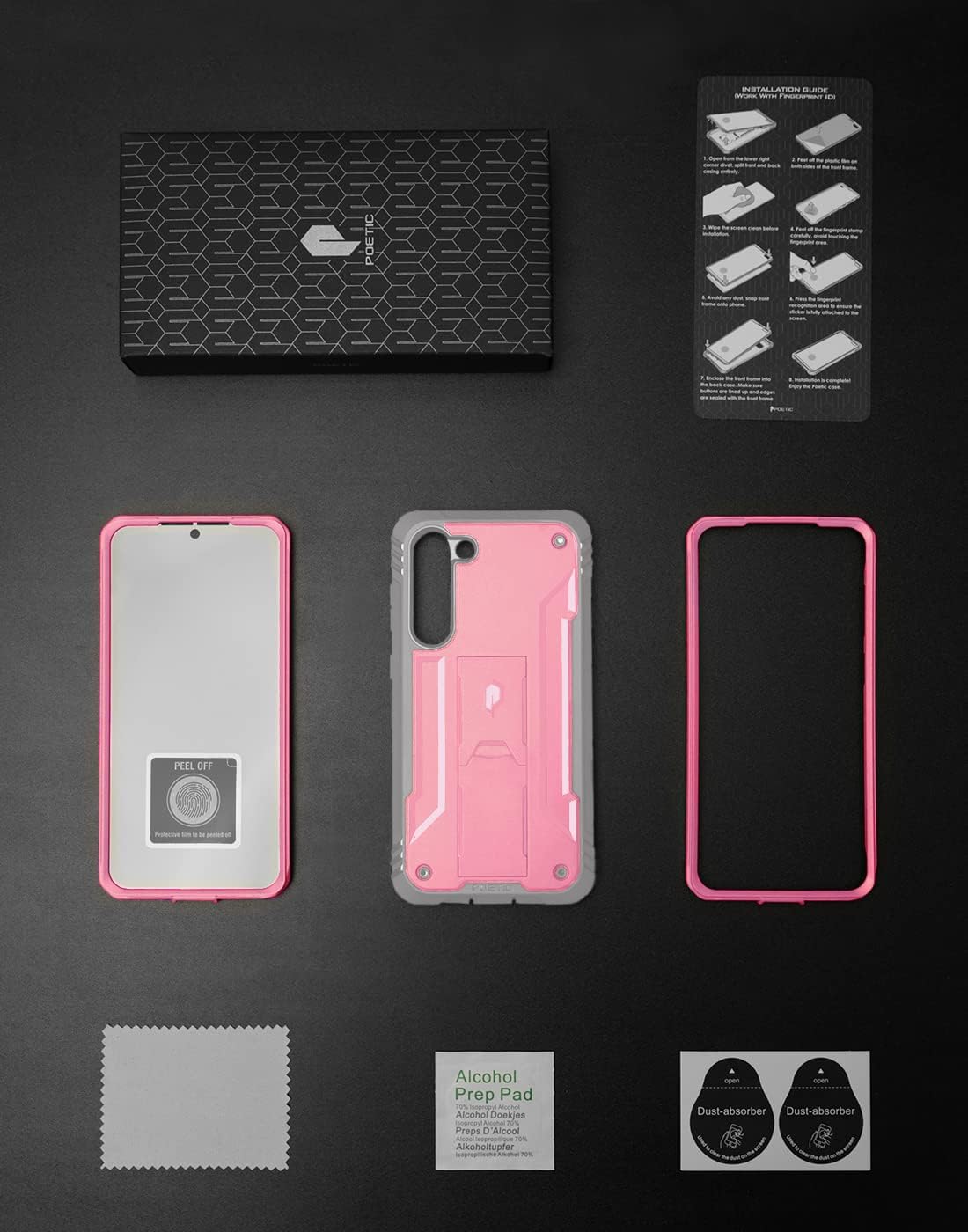 Poetic Revolution – Funda para Samsung Galaxy S23+ Plus 5G de 6.7 pulgadas (2023), protector de pantalla integrado que funciona con identificación
