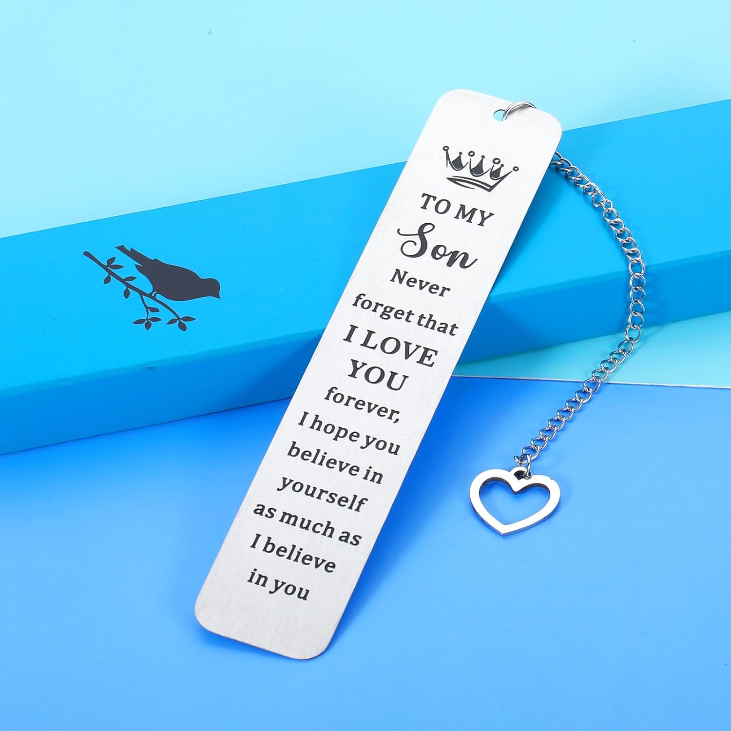 Regalos para mi hijo, marcapáginas inspirador para hijo de mamá, papá, dulce 16, 18, 21, cumpleaños, Navidad, San Valentín, graduación, día de boda,