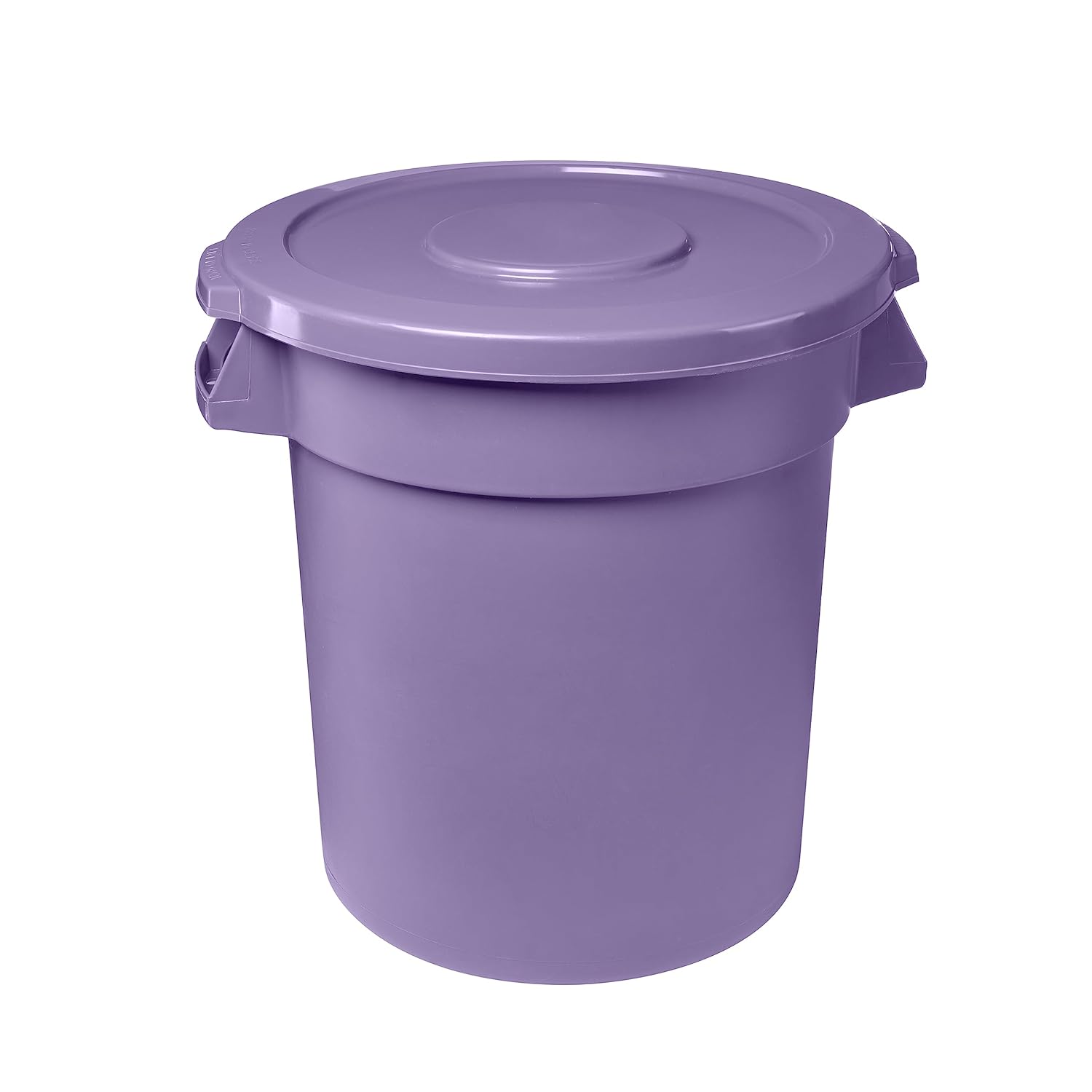 Cubo de basura comercial redondo morado de 10 galones y tapa, cubo de basura de cocina, cubo de basura interior, papelera duradera, bote de basura,