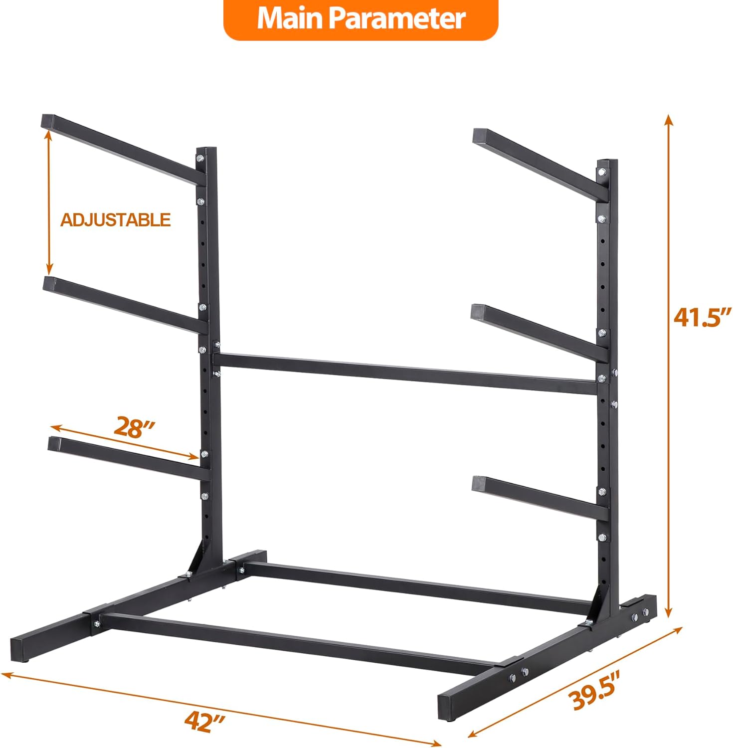 Freestanding Kayak Rackl, Adjustable Kayak and SUP Stand, Weatherproof and Heavy Duty Surfboard Storage Rack, Hold up Kayaks, SUPs, Paddleboards,