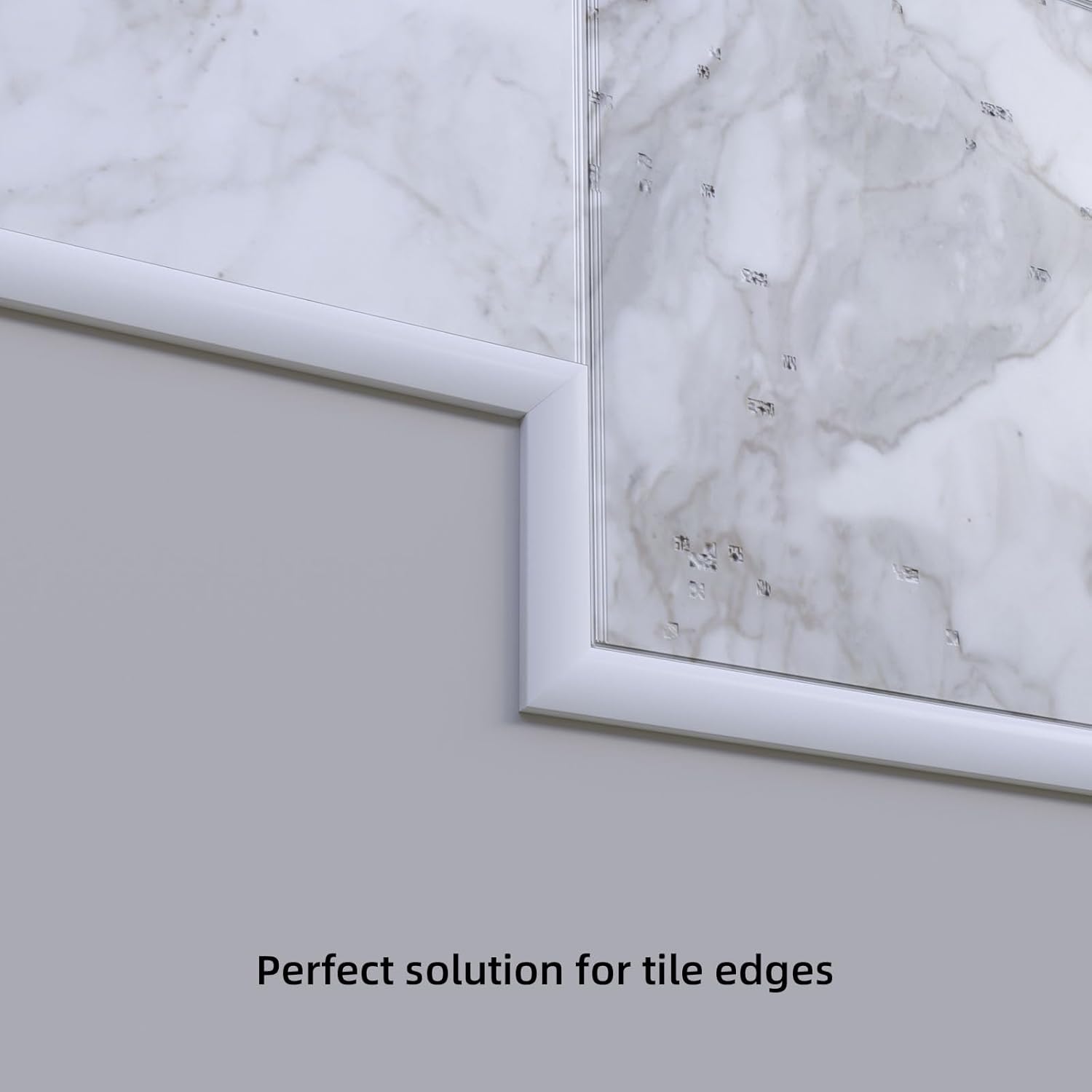 Moldura flexible para pared, 33 pies, autoadhesivas, para calafatear y recortar, para azulejos de pared, bordes, bordes, encimeras, salpicaduras,