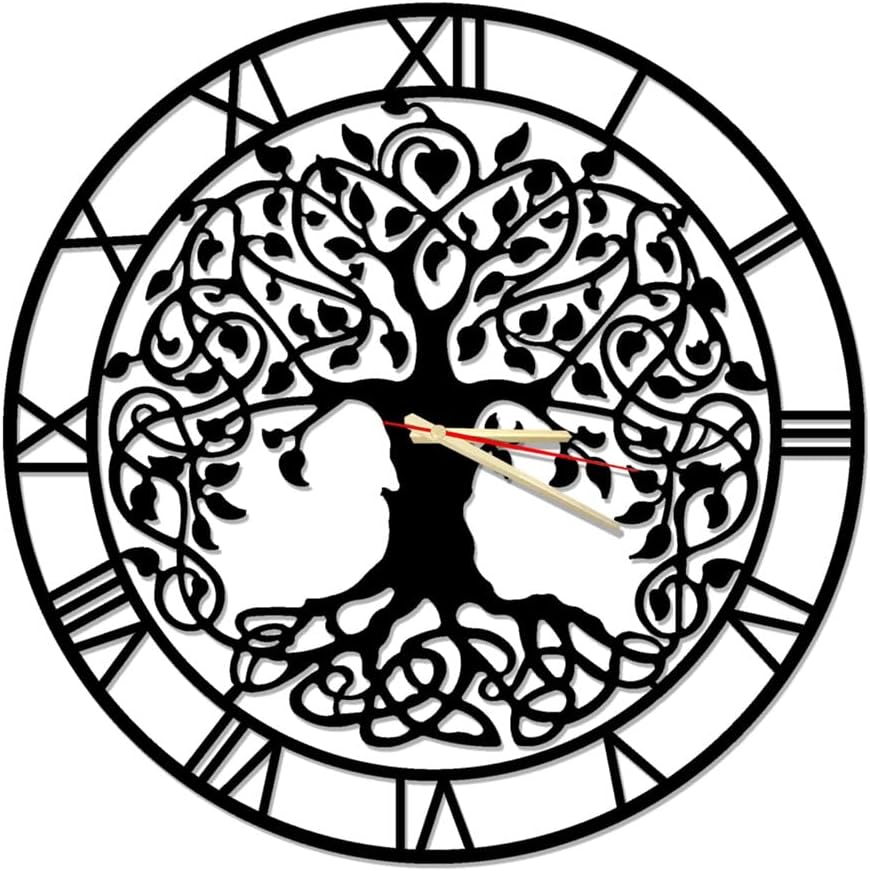 Reloj de pared de metal Árbol de la vida, reloj de pared decorativo del árbol de la vida, reloj de pared para el hogar, regalo de inauguración de la