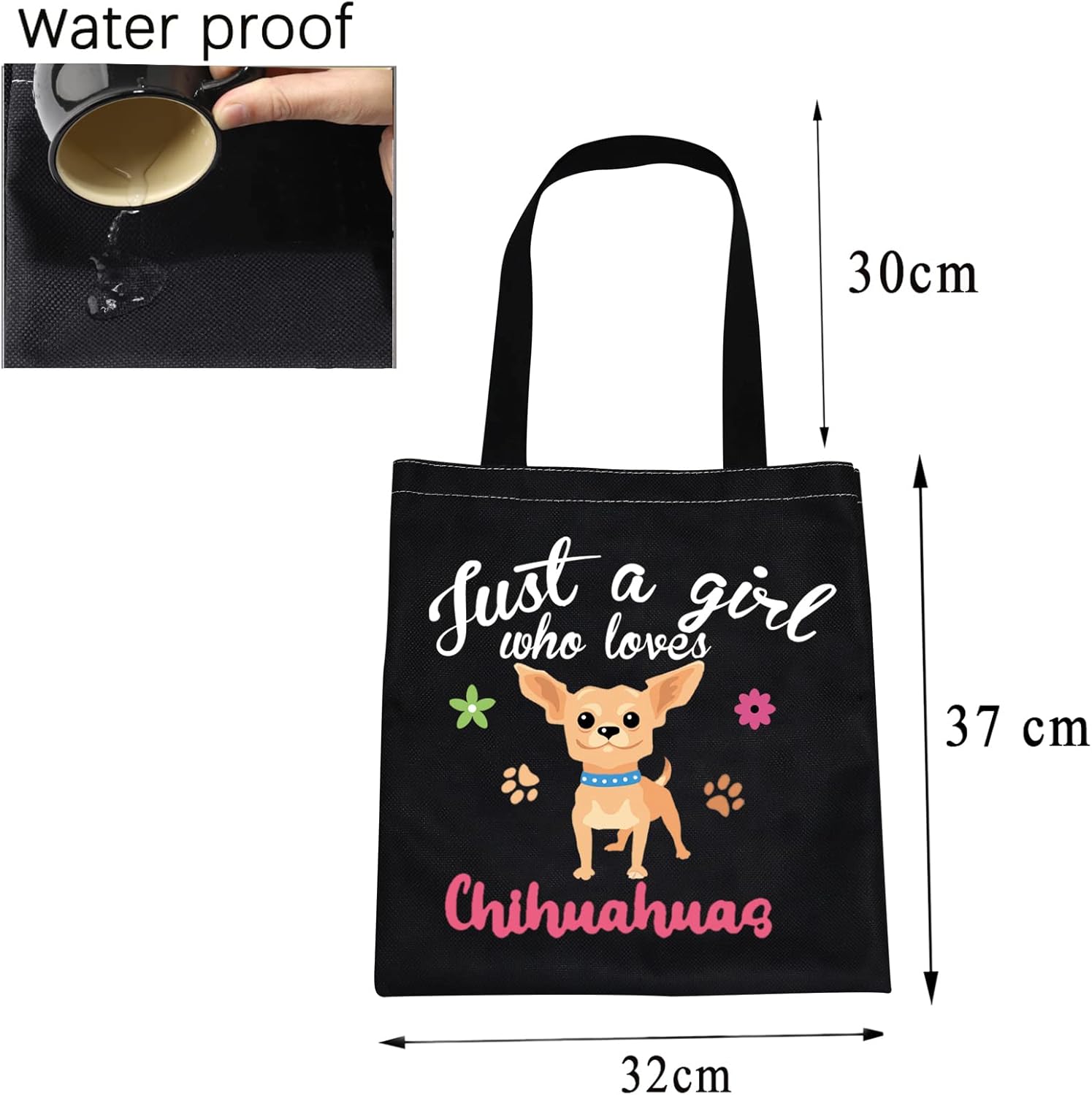 CMNIM Chihuahua Gifts – Bolsa de lona reutilizable para amantes de los chihuahuas, regalos para amantes de los chihuahuas