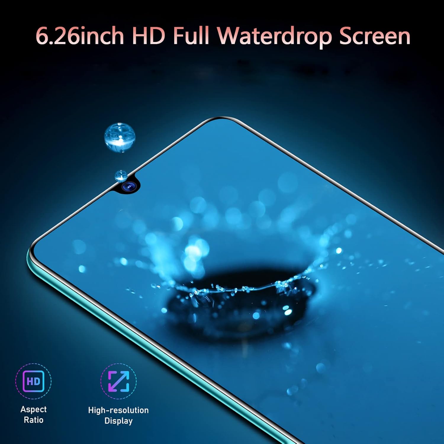 ciciglow Teléfono inteligente, 1+8GB Dual Card Dual Standby Smartphones, batería de iones de litio recargable de 2100 mAh incorporada compatible con