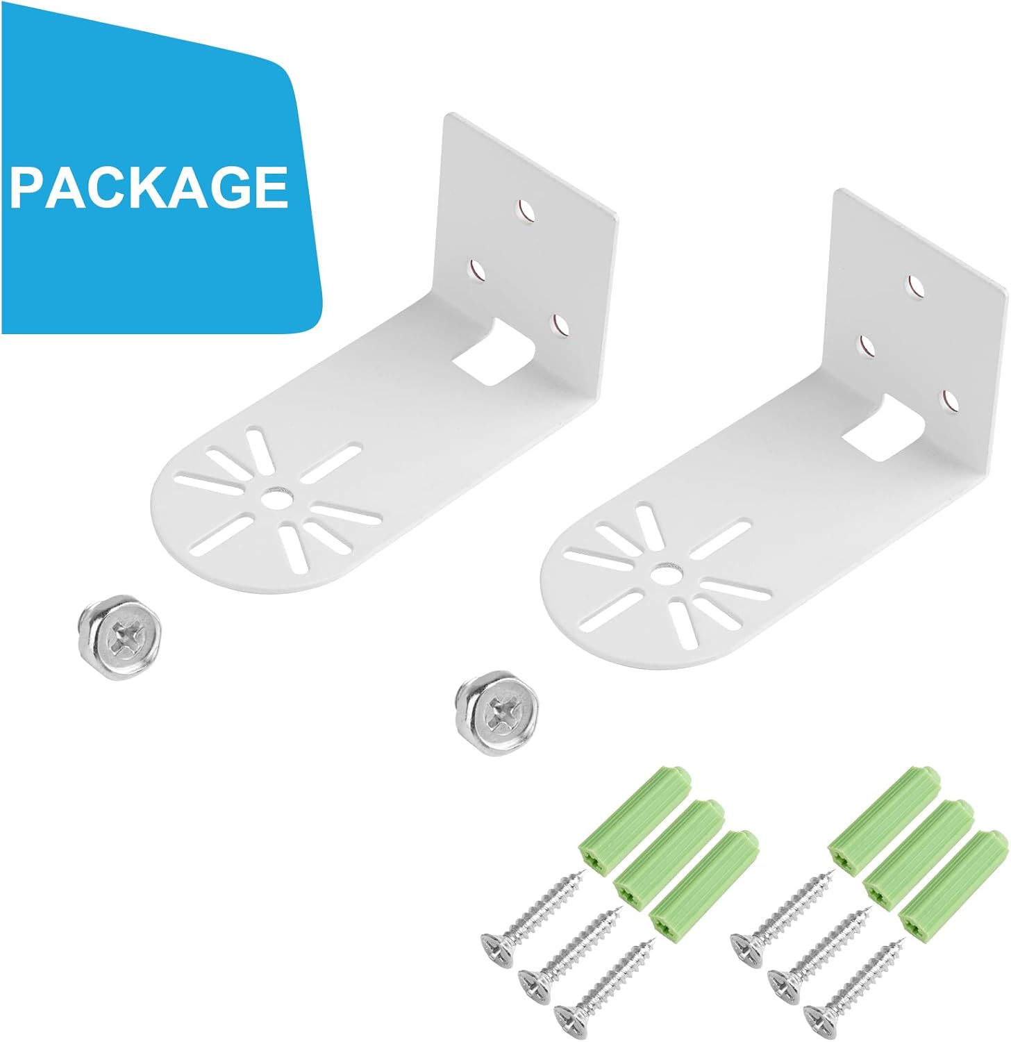 Paquete de 2 soportes adhesivos de pared de metal compatibles con Eufy Security Solo Indoor Cam E220 y P24, sin taladrar VHB Stick On o atornillar,