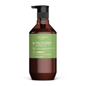 Theorie Té verde y bambú – vigoriza y fortalece, aroma irresistible de té verde, jazmín, ámbar y ciprés – para cabello dañado y opaco – Seguro para Theorie Té verde y bambú – vigoriza y fortalece, aroma irresistible de té verde, jazmín, ámbar y ciprés – para cabello dañado y opaco – Seguro para