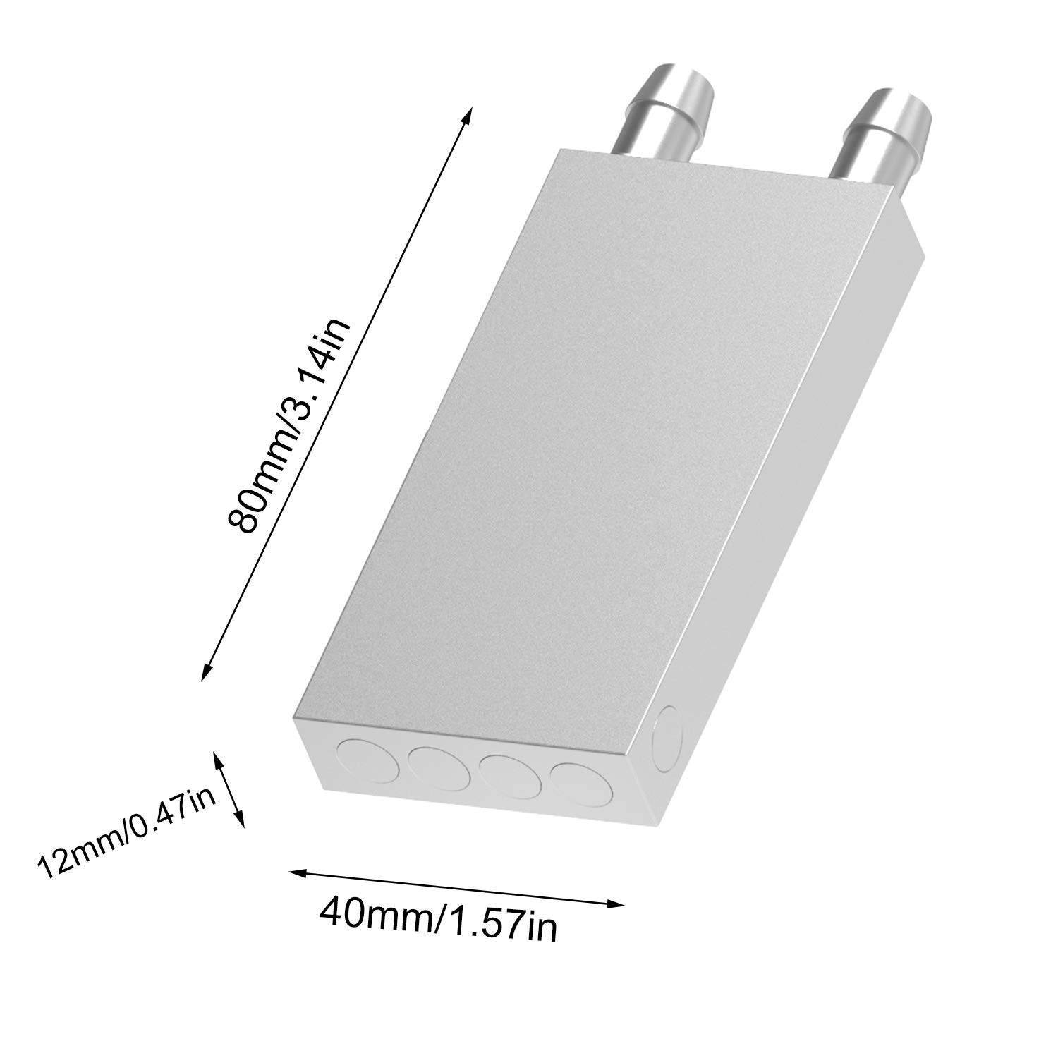 Bloque de refrigeración por agua de aluminio, placa de agua fría líquida, disipador de calor, cabezal intercambiador refrigerado por agua,