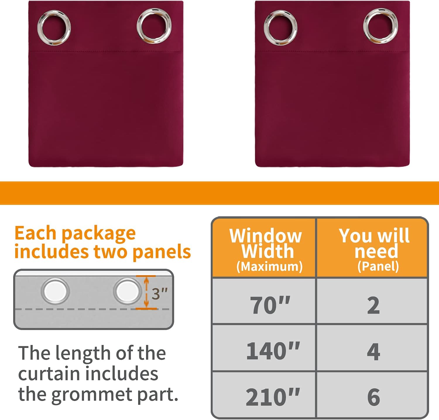 YoungsTex – Cortinas opacas para dormitorio, con aislamiento térmico y ojales, cortinas de oscurecimiento y eliminación de ruido para sala de estar,