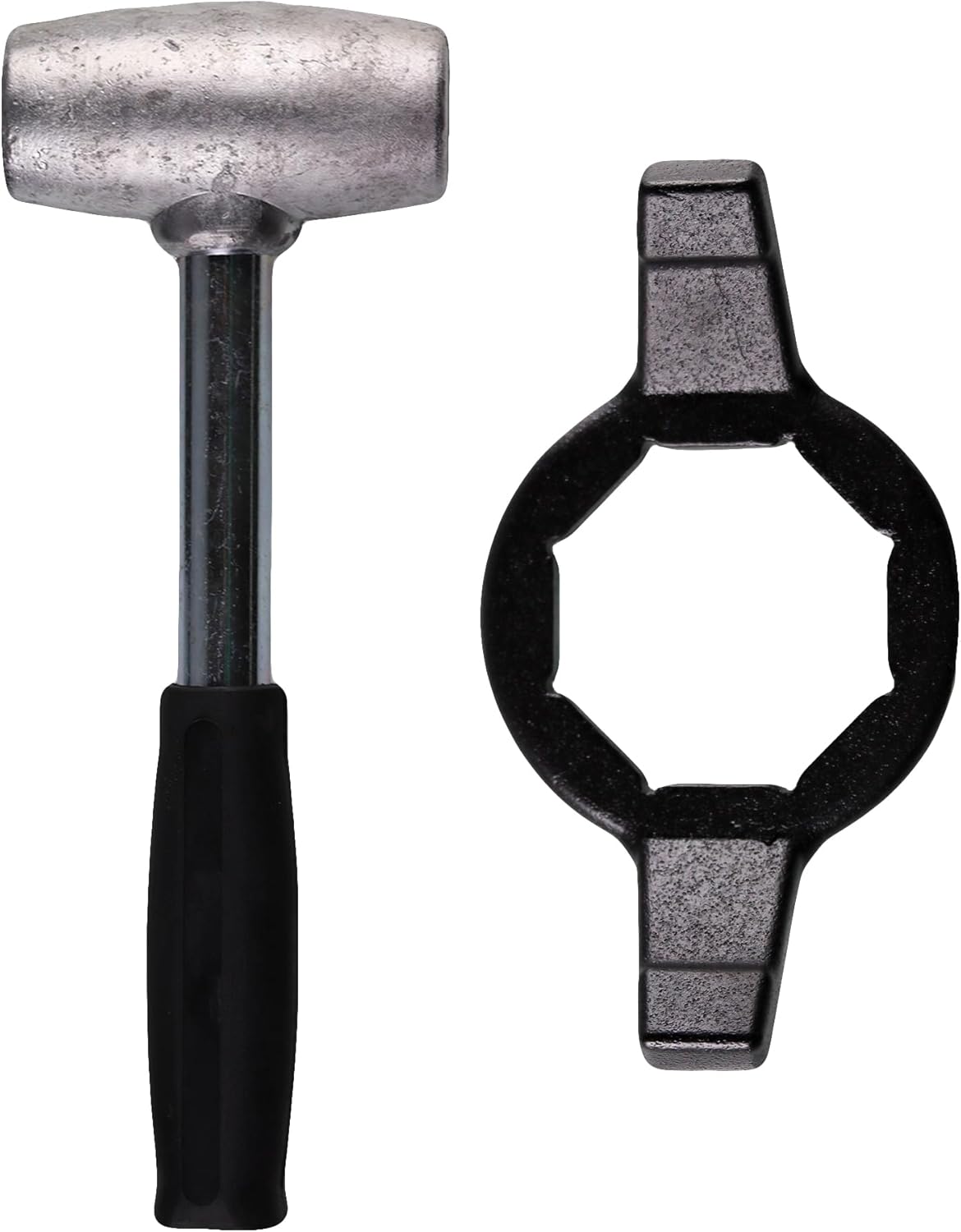 Martillo de plomo de 4 libras con juego de llaves hexagonales de 8 lados  Martillo de plomo de golpe muerto + llave hexagonal son herramientas