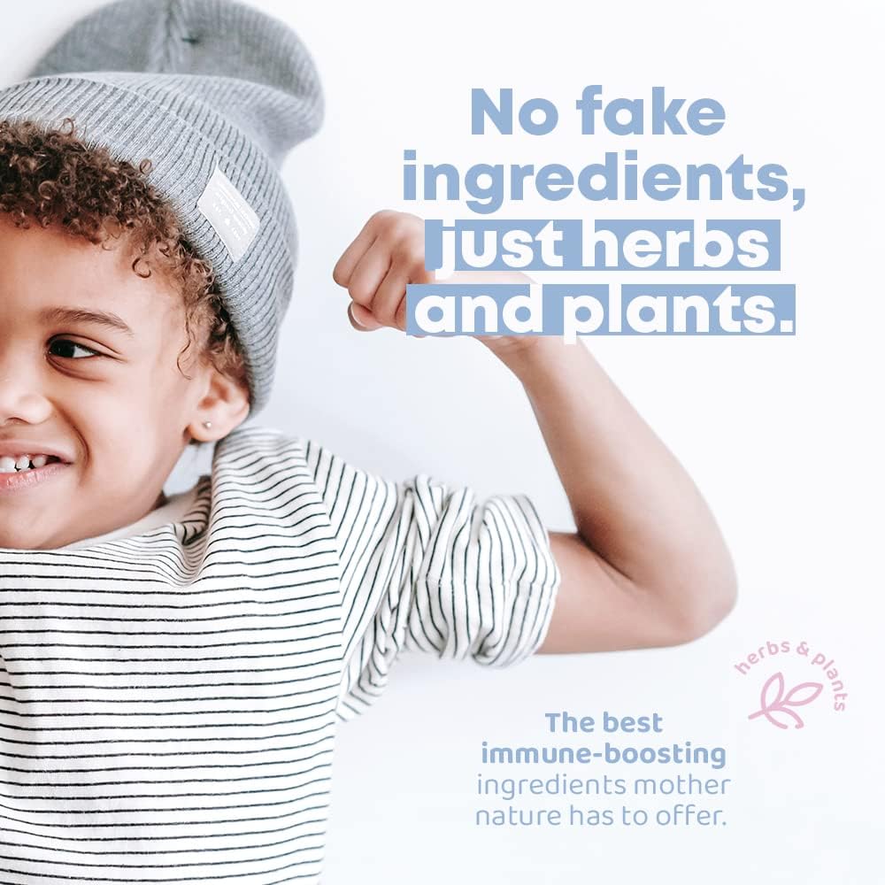 JoySpring Probióticos para niños pequeños con sabor a fresa – Probióticos de goma para niños y líquido multivitamínico para niños pequeños