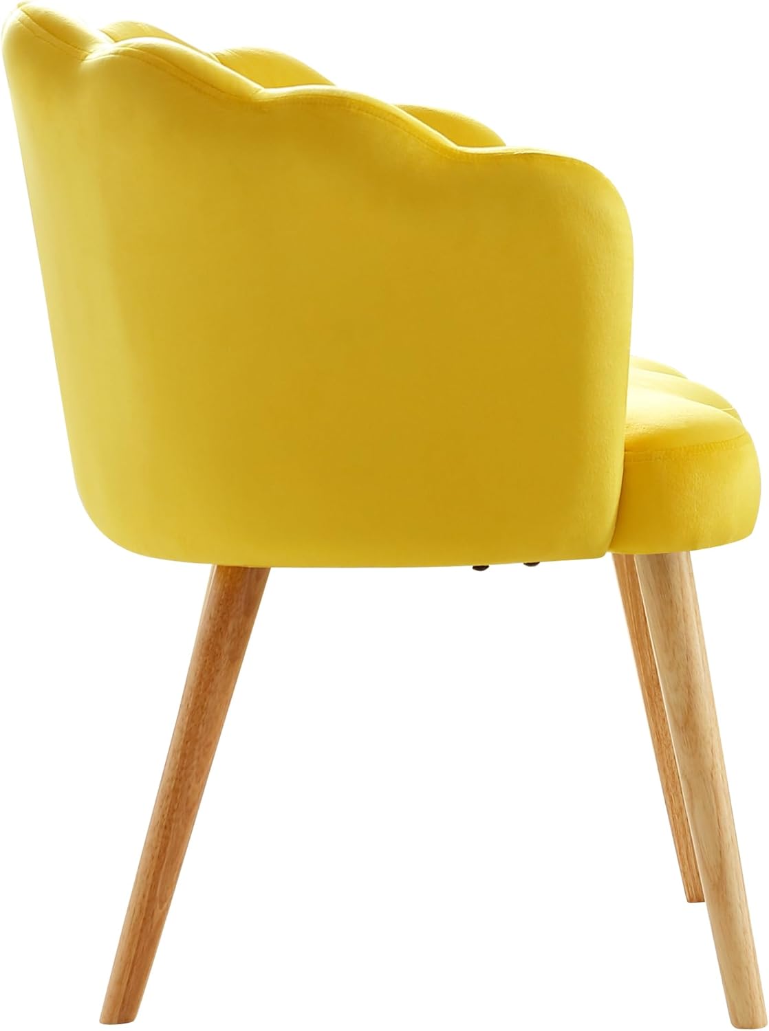 Bellemave Silla decorativa de terciopelo, moderna silla tapizada de ocio con almohada para la cintura, silla de invitados en forma de loto, silla de
