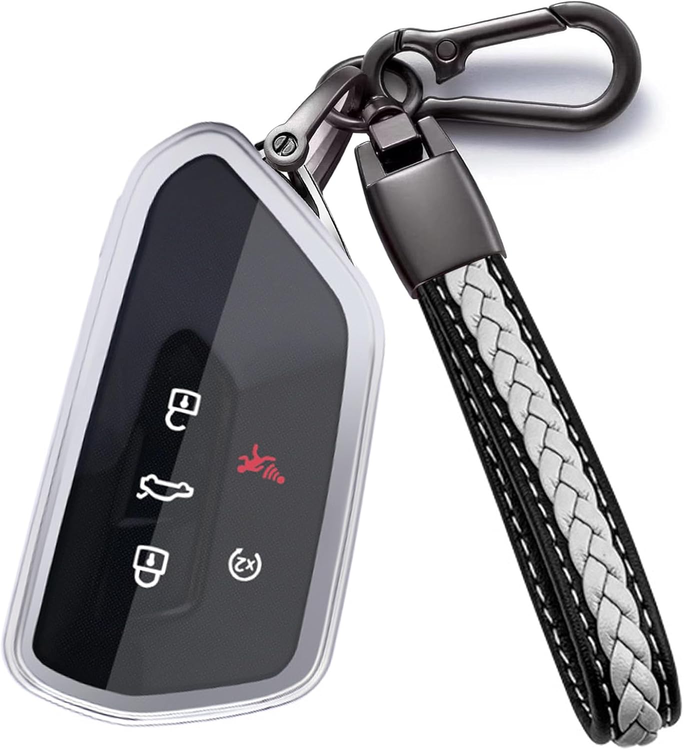 Funda para llavero VW compatible con Volkswagen ID.4 Golf 8 MK8 GTI ID.3 Seat Leon MK4 Skoda Octavia